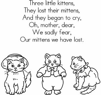 Three Little Kittens Coloring Page - 333+ DXF Include