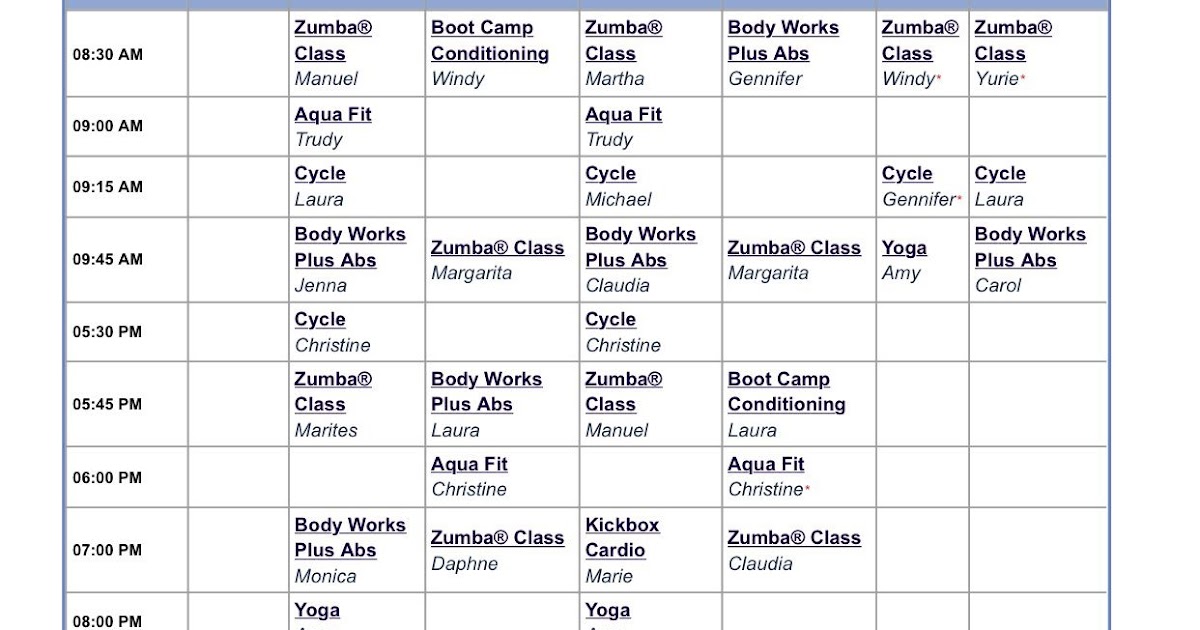 Simple La Fitness Workout Schedule for Gym