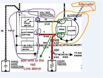 1985 Ford Bronco Alternator Wiring : Alternator Wiring Early Bronco
