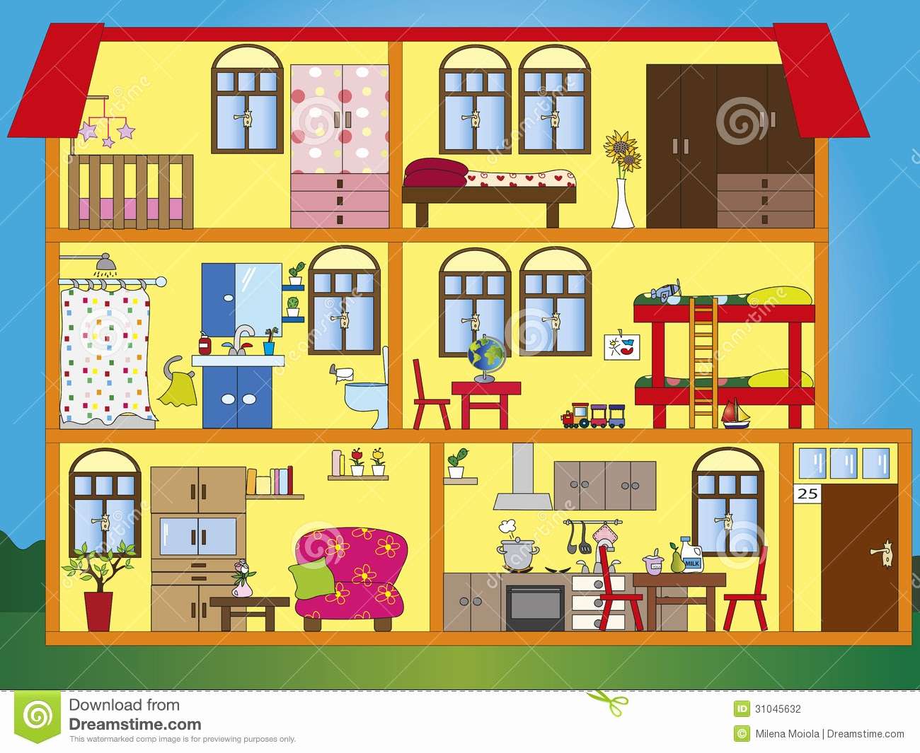 Cartoon House Floor Plan