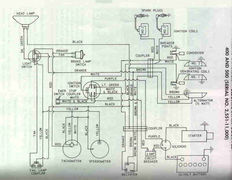 1972 Yamaha 400 Wiring Diagram