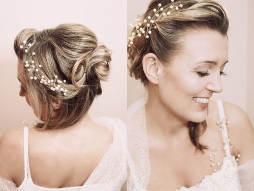 My Wedding Place: Wedding Hair with Pearls