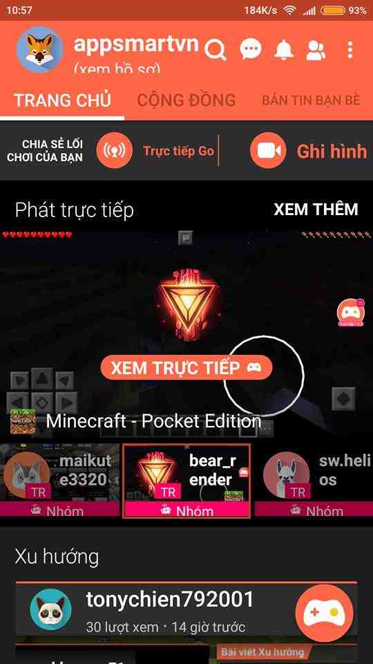 cách để phát trực tiếp game trên facebook tải Omlet Arcade cho ios