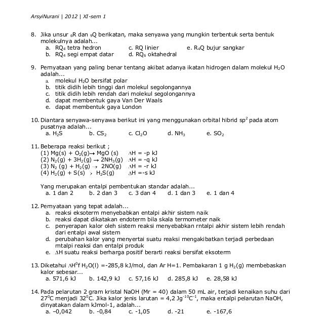 Contoh Soal Kimia Tentang Atom Kelas 10 - Herbets Books