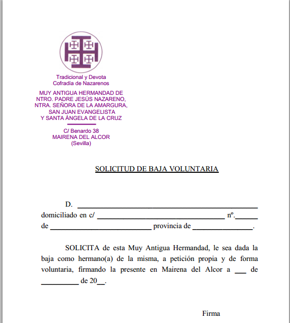 Modelo Carta De Baja Voluntaria Con Preaviso - Top Sample u