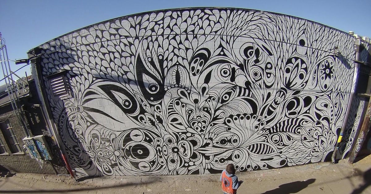 Street Art Black And White Mural Mural Wall