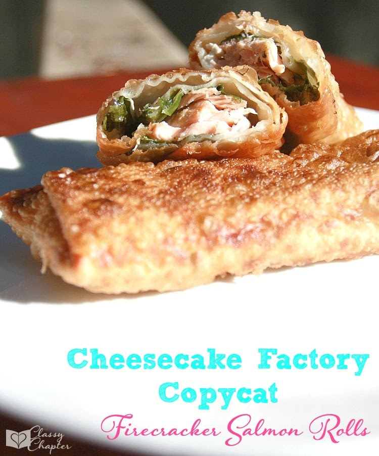 These firecracker salmon rolls are so easy to make and packed with flavor! Perfect copycat version of The Cheesecake Factory! You have to try these!
