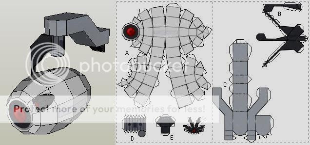 PAPERMAU: Portal - GLaDOS Security Camera Paper Model - by Mike McDermott