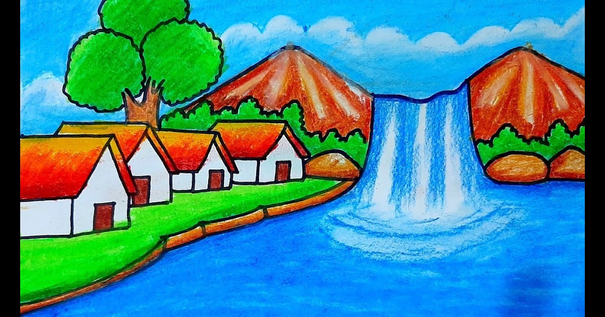 Landscape Drawing For Class 6 Easy - Ajor Png