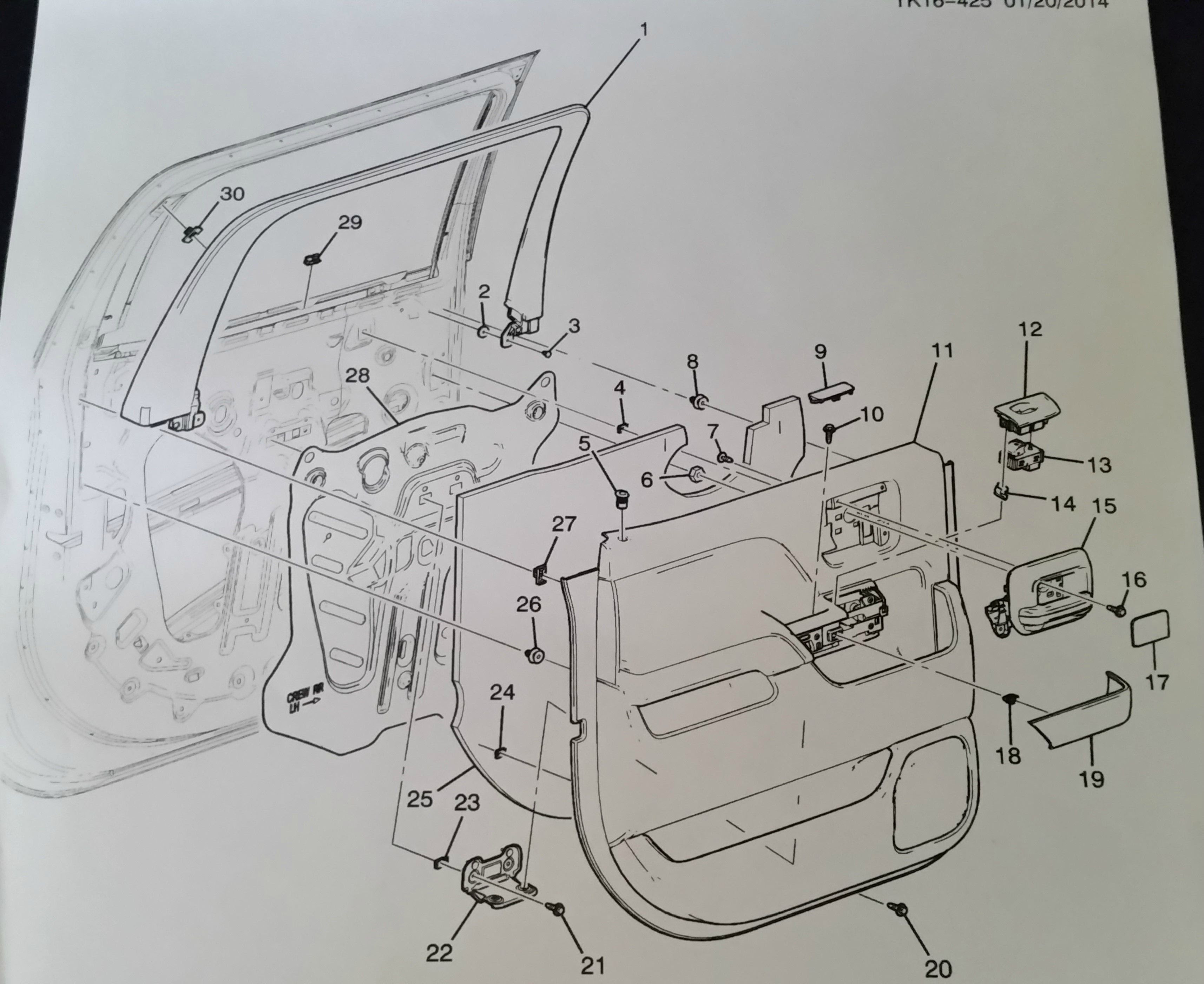 2003 Chevy Silverado Door Panel Removal Diagram