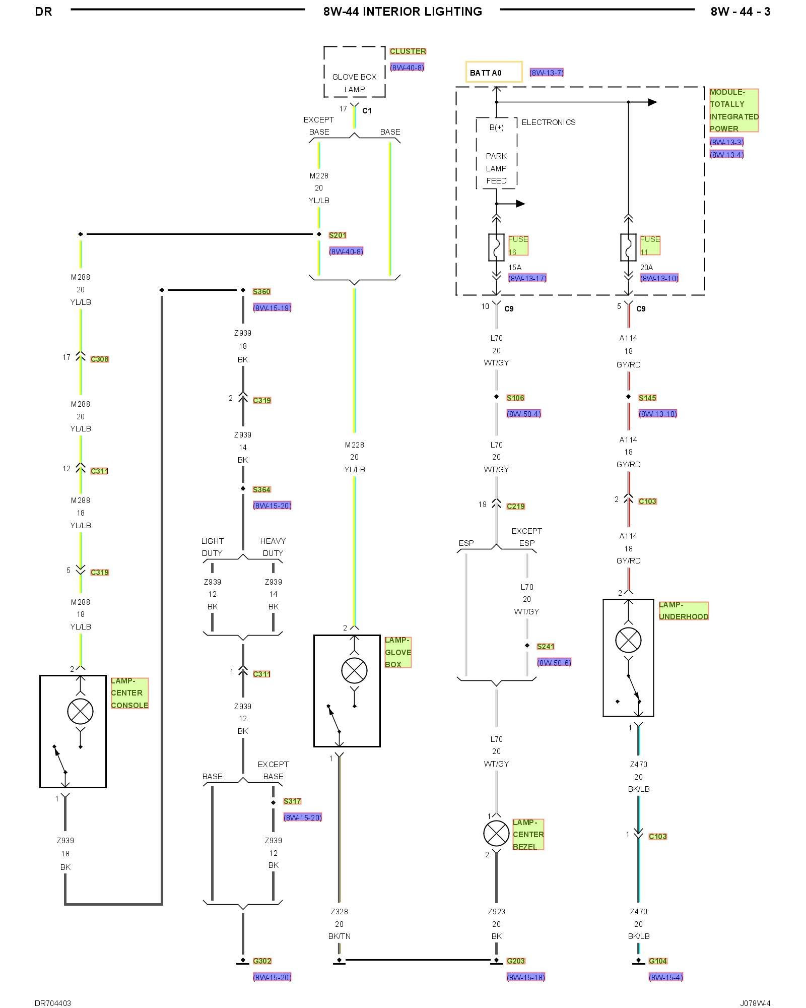 2004 Dodge Ram 2500 Headlight Wiring