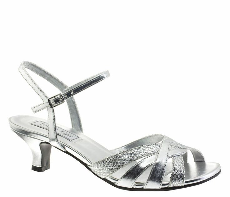 Silver Low Heel Strappy Sandals ~ Low Heel Sandals