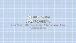 Roblox Song Id Code For Ocean Eyes