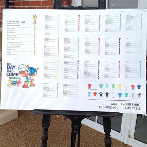 Football Themed Wedding Table Plans Football Themed Wedding Table Plans