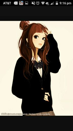 Rebel Tomboy Anime Girl With Brown Hair