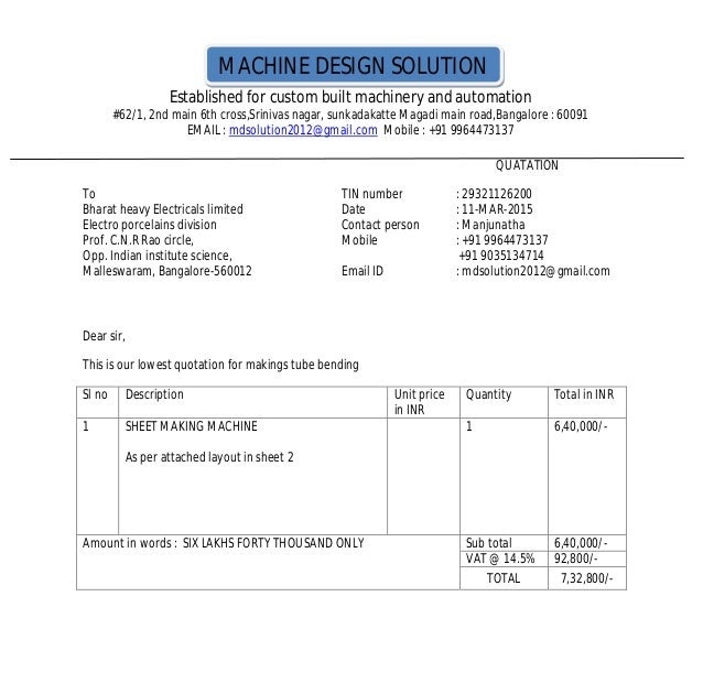 Contoh Surat Request For Quotation