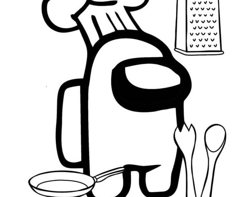 Among Us Coloring Pages Imposter : Among Us Devil Coloring Page - Free