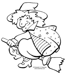 dulemba: Coloring Page Tuesday - Witch!