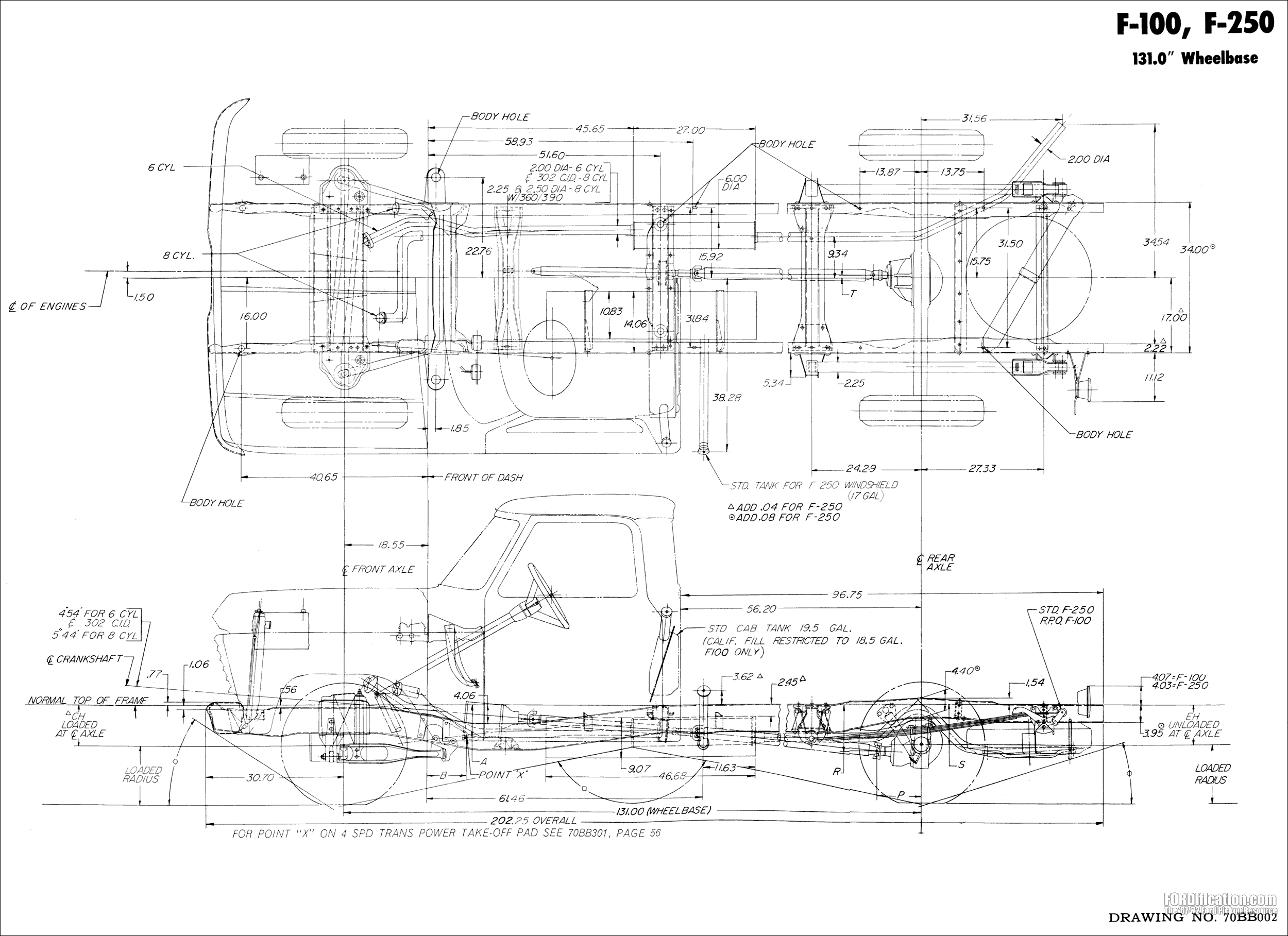 Ford F100 Frame Dimensions