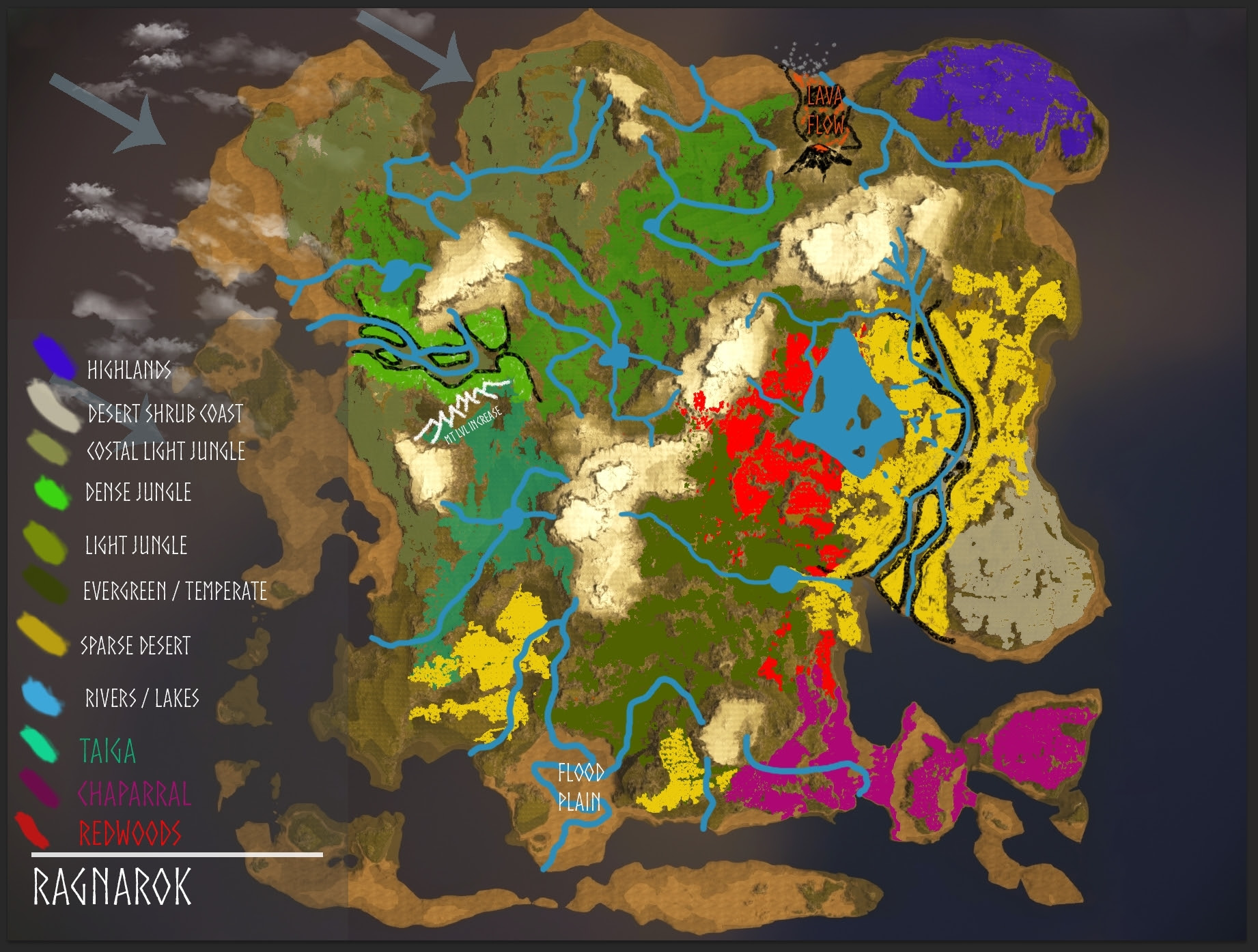 29 Ark Ragnarok Dino Spawn Map - Maps Database Source