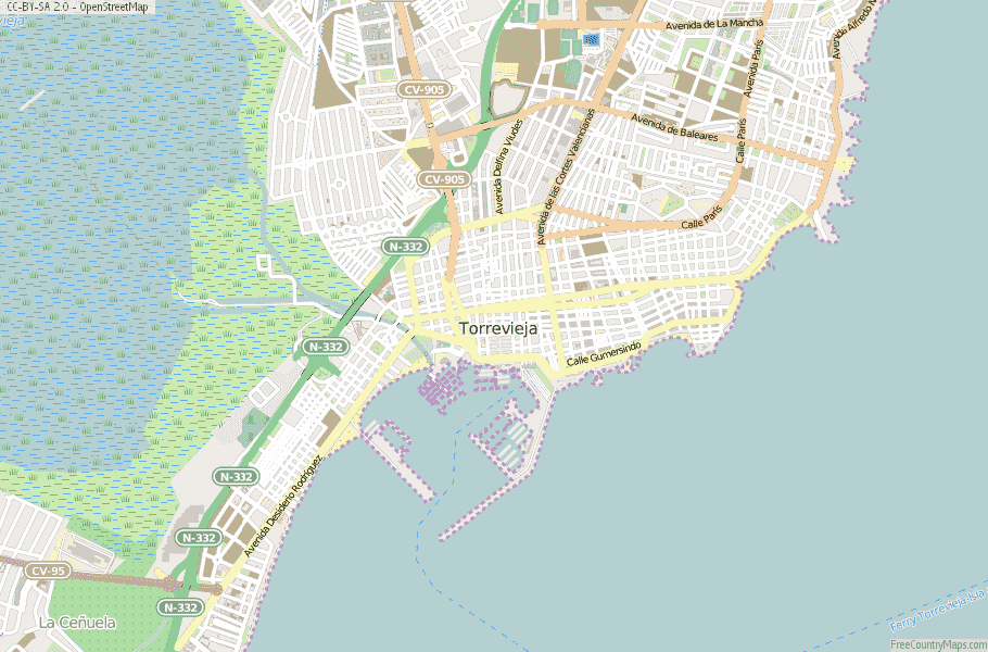 Torrevieja Karta Satellit | Karta Mellersta