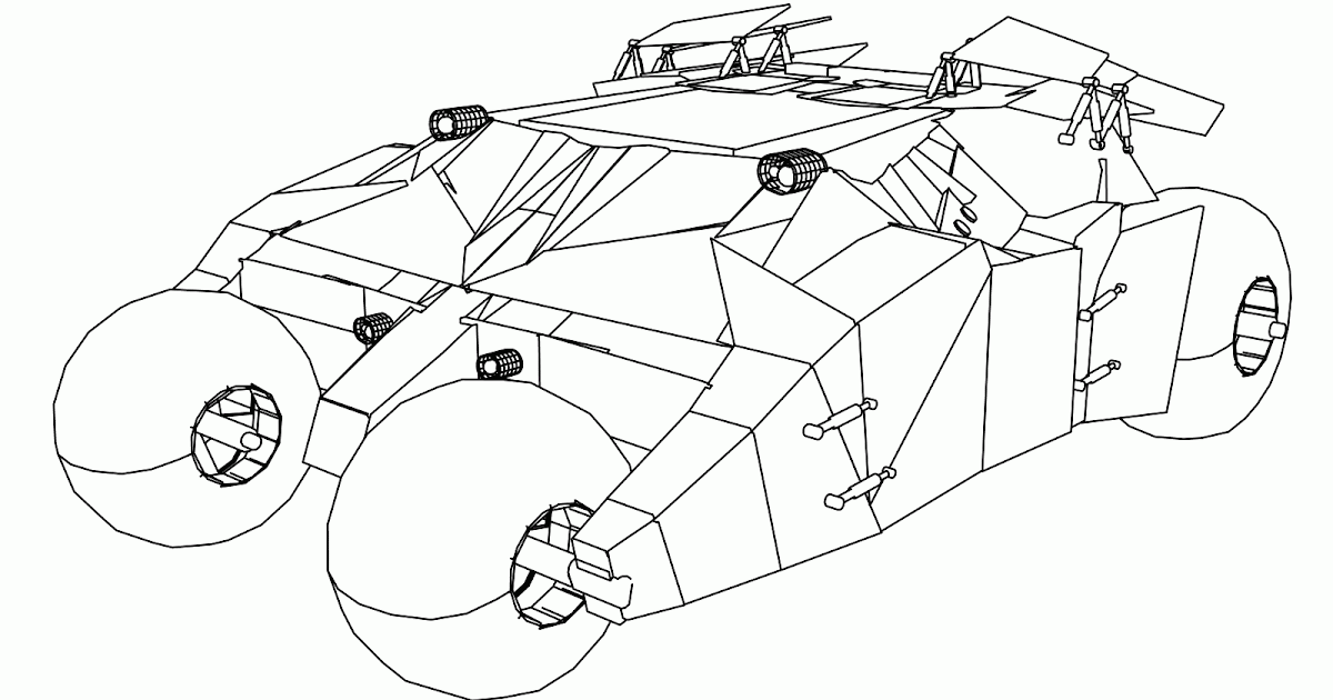 Batmans Batmobiles Batpod Coloring Page - Batman » Coloring Pages