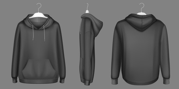 1566+ Black Hoodie Back Mockup Mockups Design