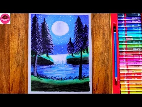 Featured image of post Waterfall Scenery Drawing With Oil Pastels / How to draw easy and simple scenery for beginner with oil pastels.