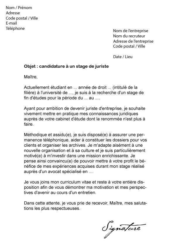 Lettre De Motivation Stage Psychologie L3  Herbert Bartley Lettre