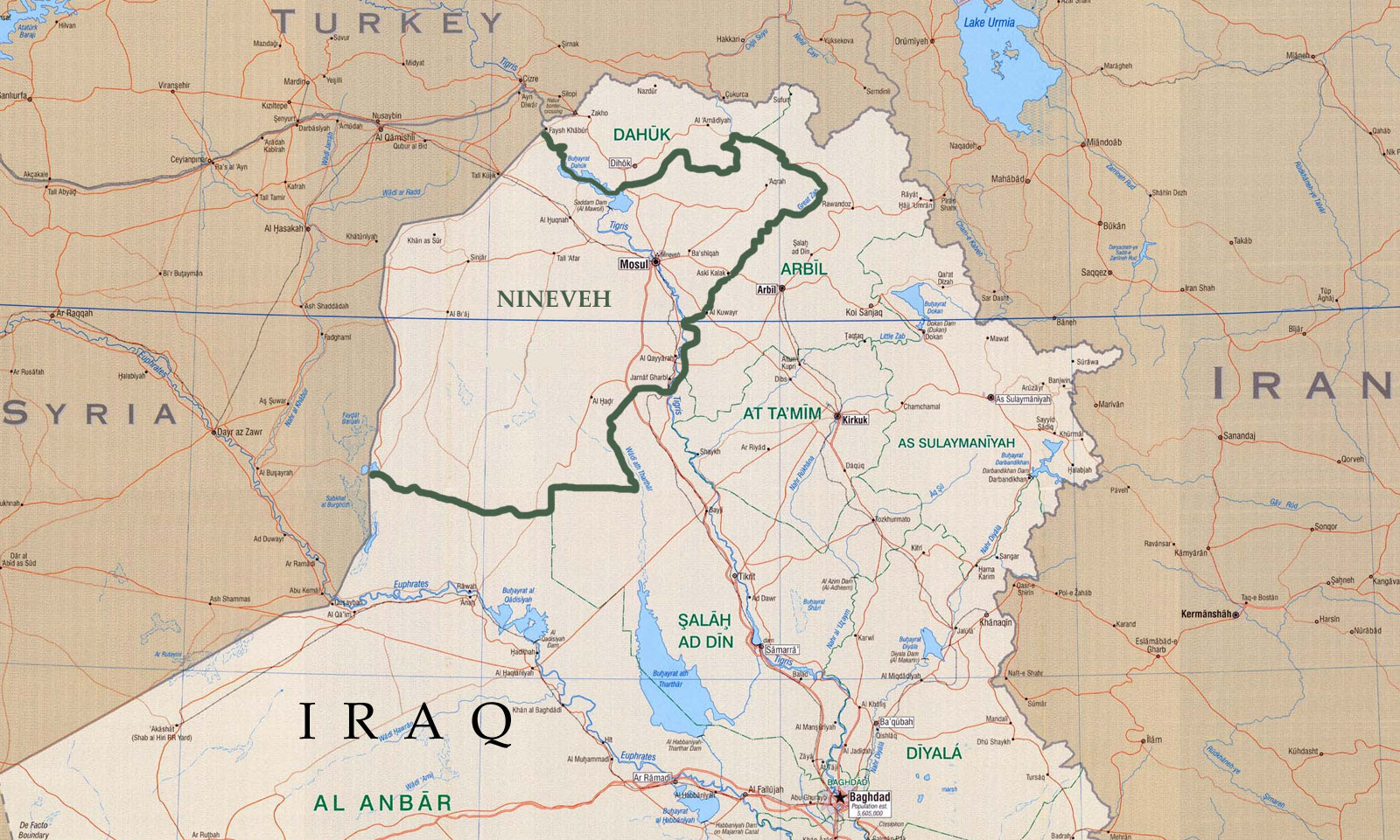 Nineveh Iraq Map Afp Cv