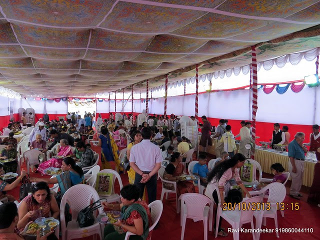 Lunch Time - Handing Over Ceremony of Sanjeevani Developers' Sangam at Sus on Sunday 20th October 2013