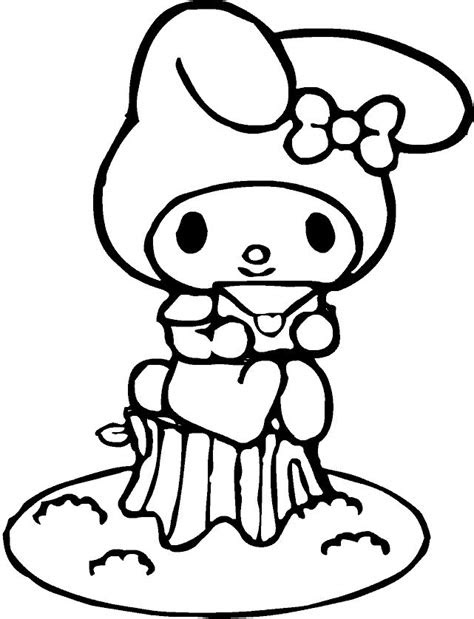 Hello Kitty And My Melody Coloring Pages - Learn to Color