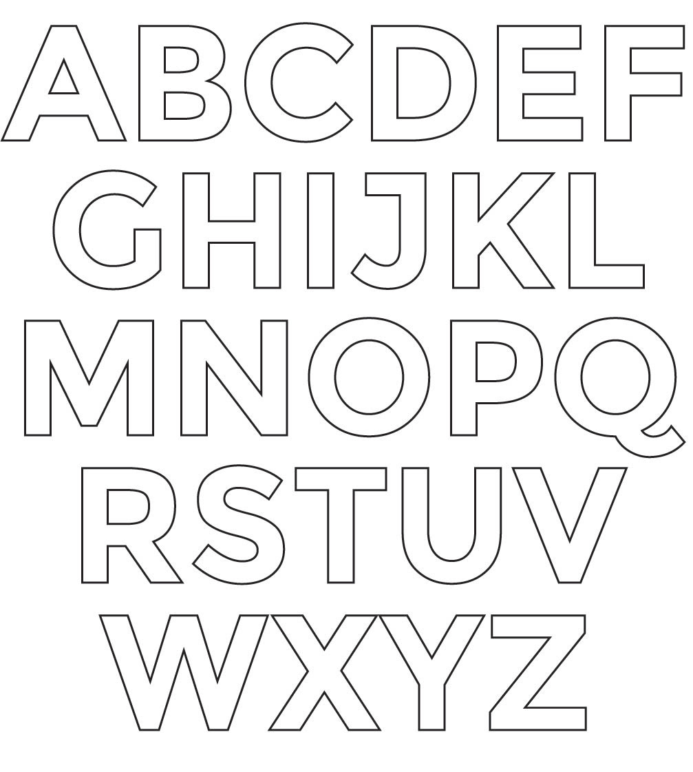 Free Printable Large Letter Stencils Free Printable Upper Case Alphabet Template Alphabet