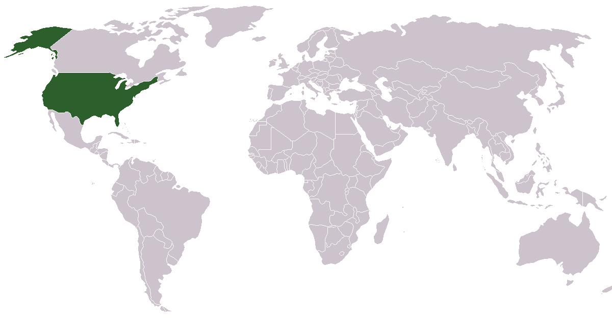 United States On World Map Campus Map