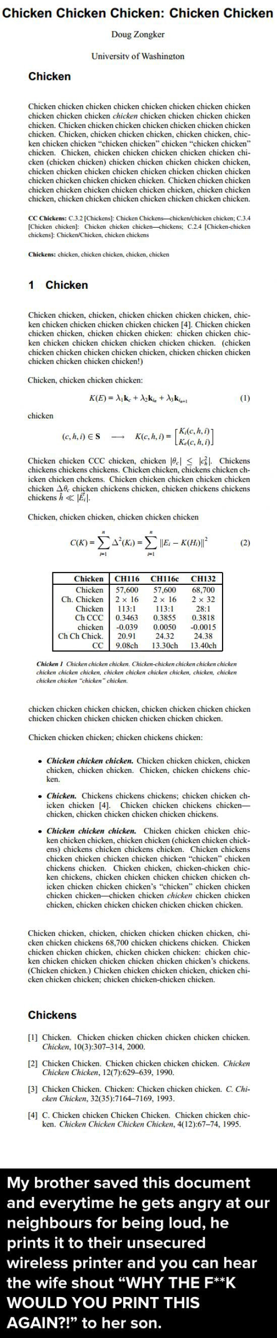 Is Anyone In the Mood for Chicken?