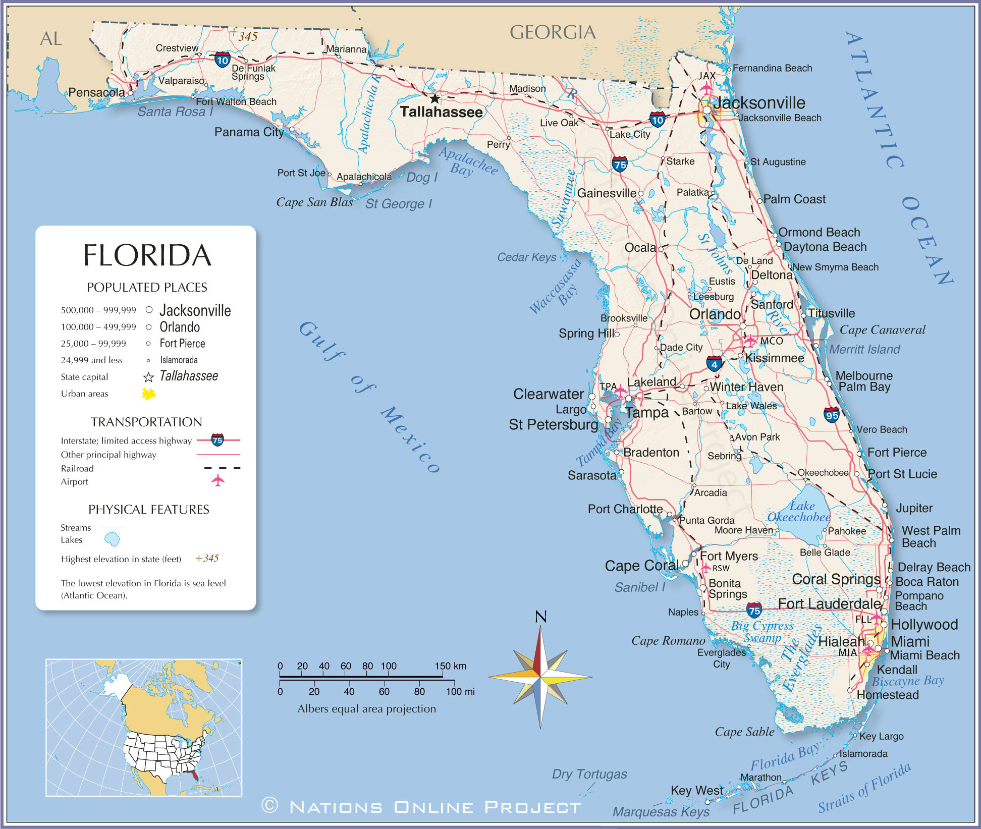 Maps: Map 0f Florida