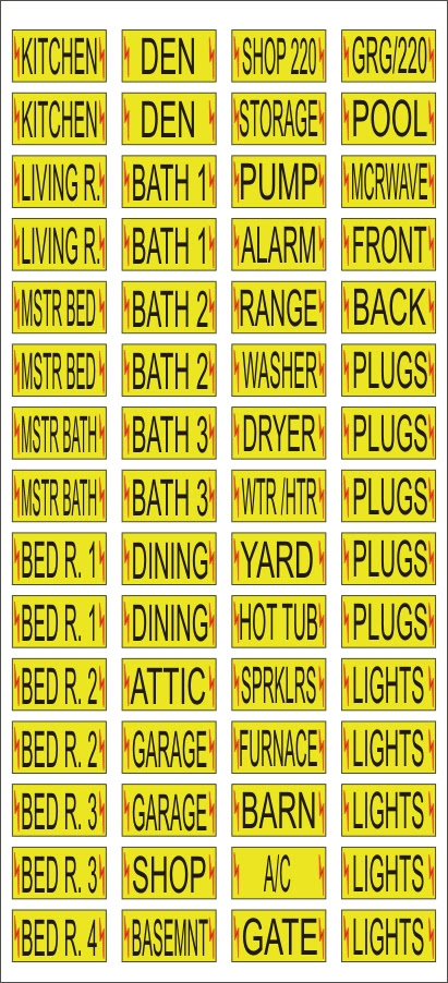 Featured image of post Printable Electrical Panel Labels These generally include breaker box labels and circuit breaker labels