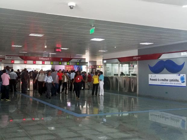 Estação do metrô da Bonocô foi aberta ao público na manhã desta sexta-feira (Foto: Juliana Almirante/G1)
