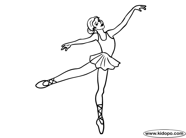 Ballet Arabesque Coloring Pages - Coloring and Drawing