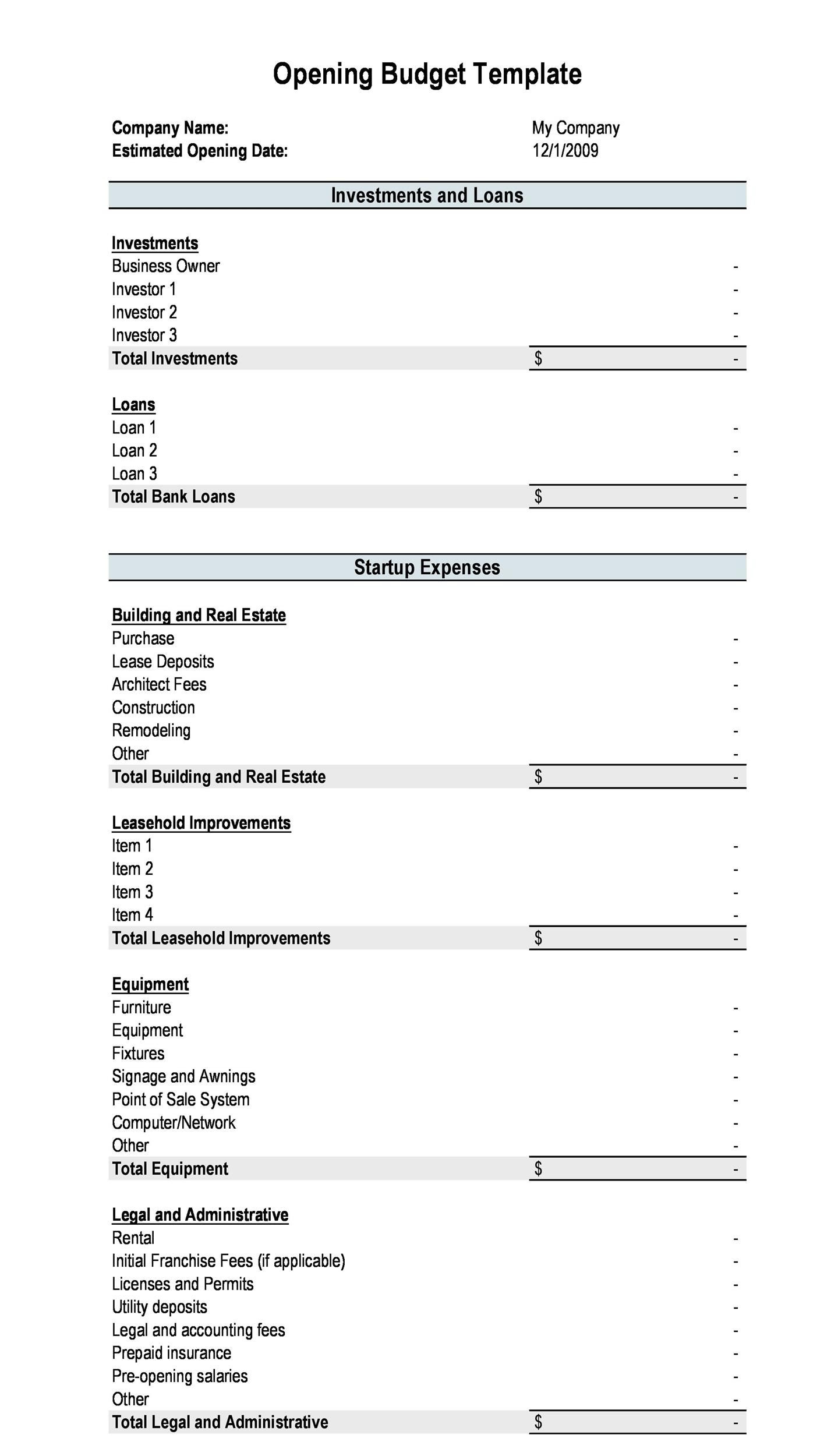 Startup Budget Template from lh3.googleusercontent.com