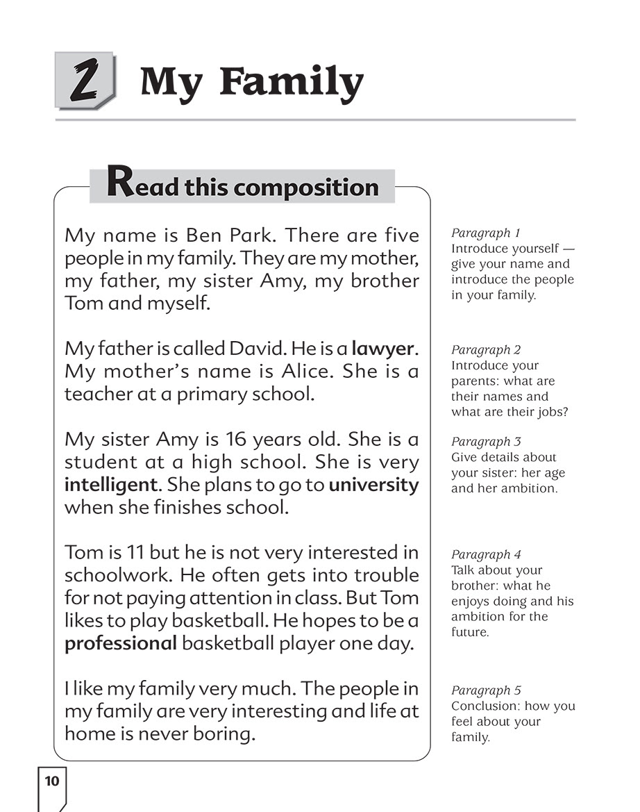 essay writing topics on family