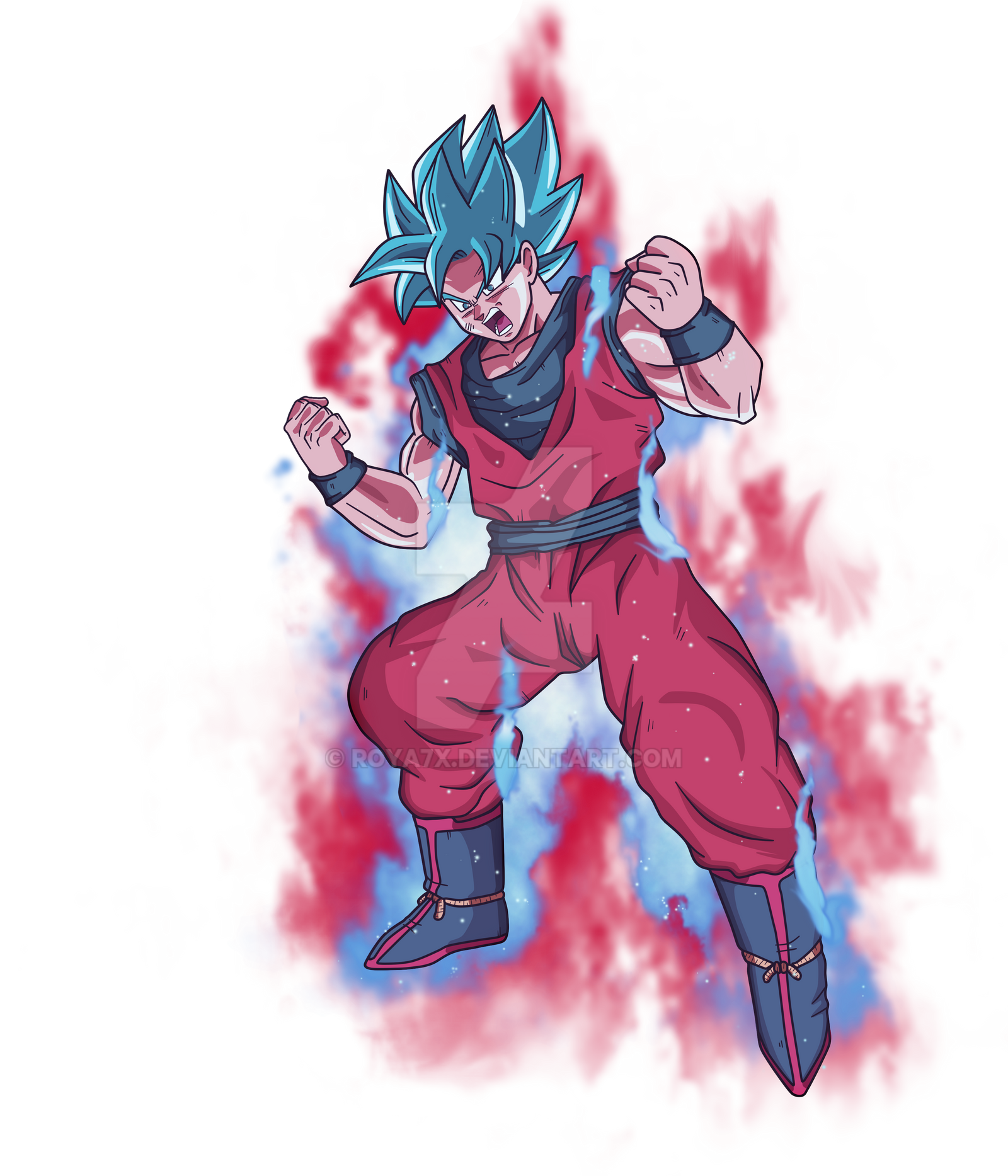 Goku Blue Evolution Kaioken x20 by DanXL4 on DeviantArt