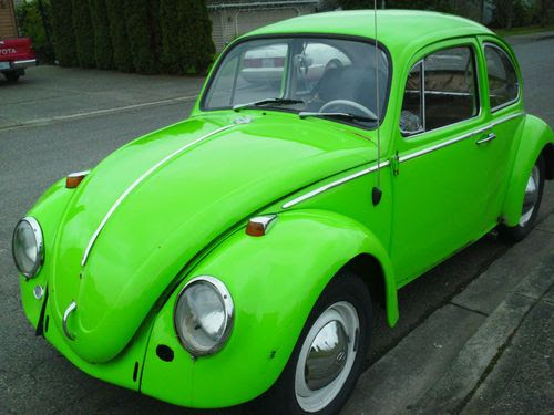 Volk Wagon Neon Green Volkswagen Beetle