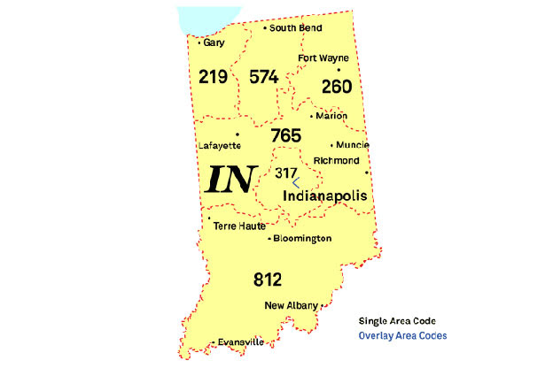 30 Area Code Map Indiana Maps Online For You