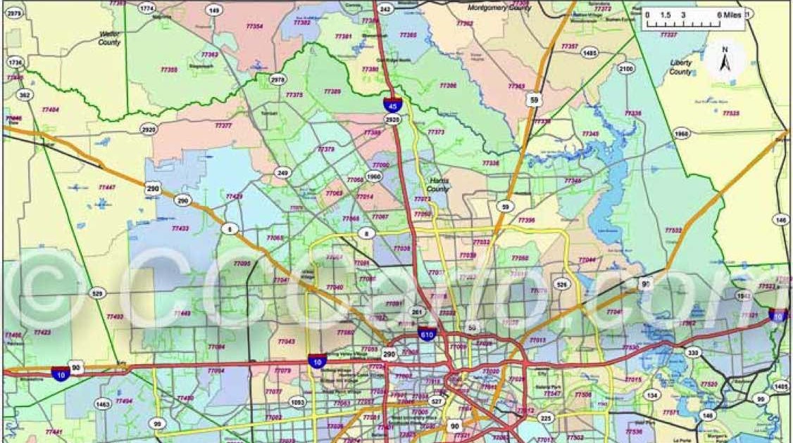 Houston Map With Zip Codes