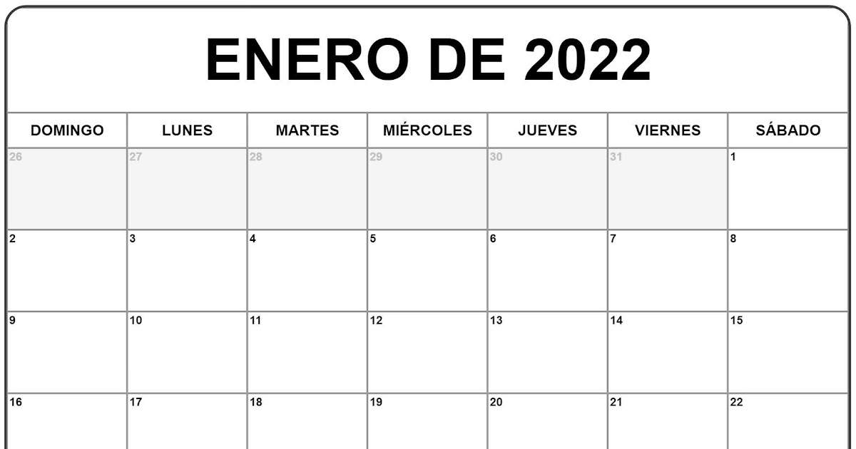 Calendario Enero 2022 Calendario May 2021