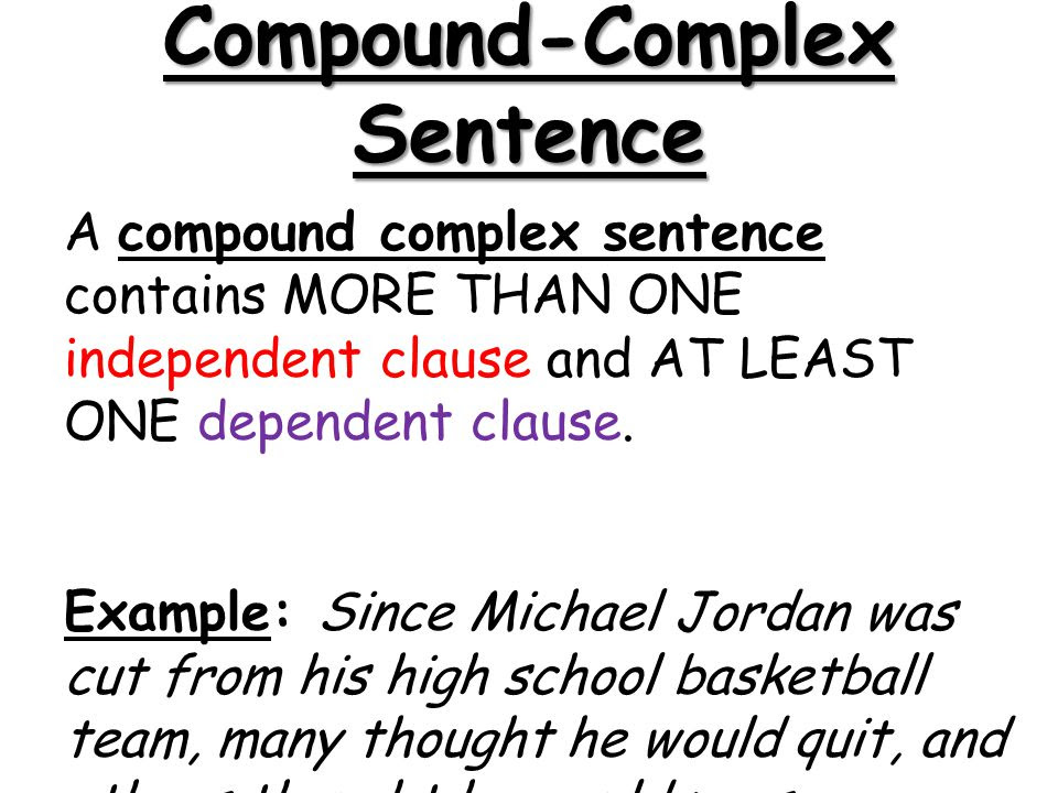 alisen berde: COMPLEX SENTENCE EXAMPLES