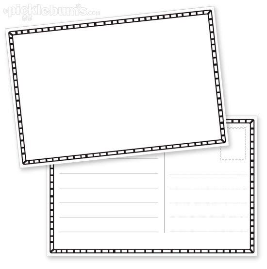 Draw Your Own Postcard - a free printable postcard template
