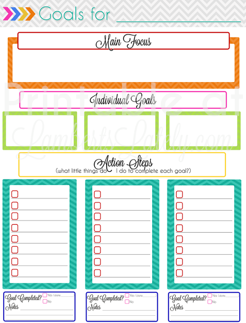 Printable Goal Setting Template - rezamustafa