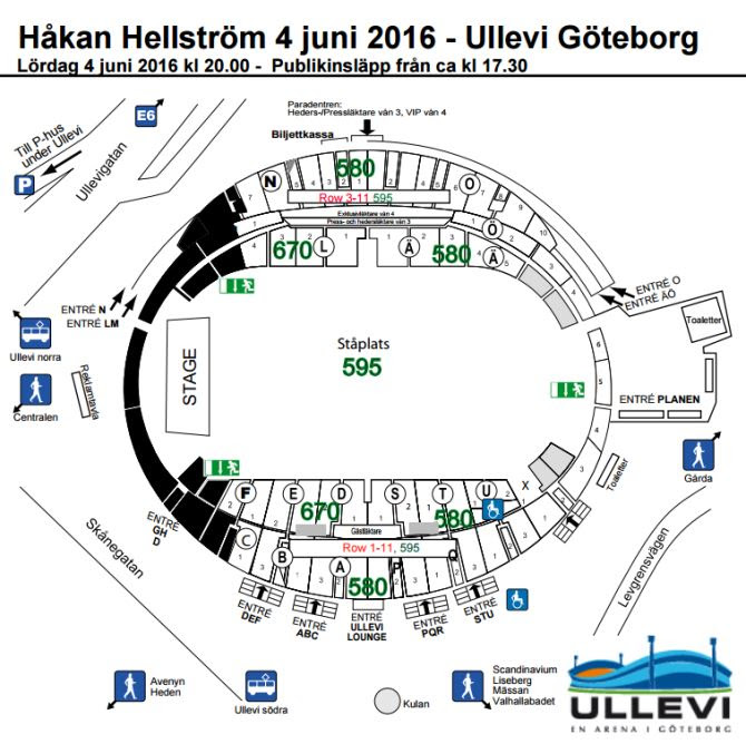 Ullevi Karta Sektioner | Karta